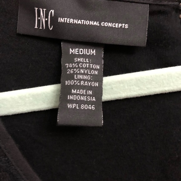 INC international concepts black laced top. - Picture 6 of 8